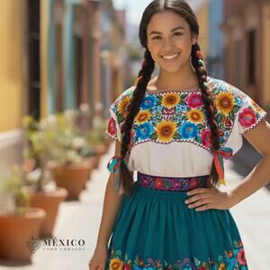 Mexican Folkloric belt day of the dead 5 de Mayo colorfull mexico todo corazon